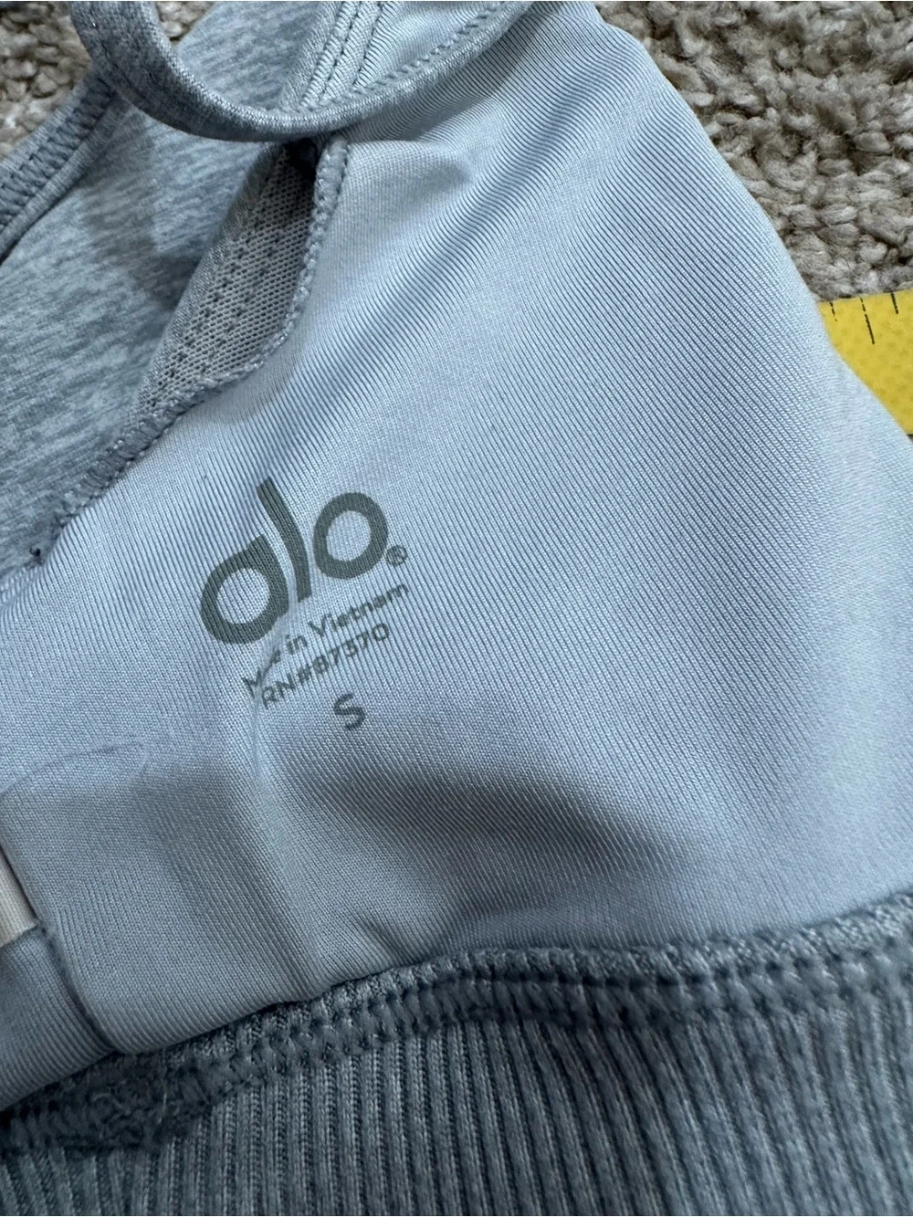 Alo Yoga Alosoft Lavish Sports Bra in Athletic Heather Gray Size Small